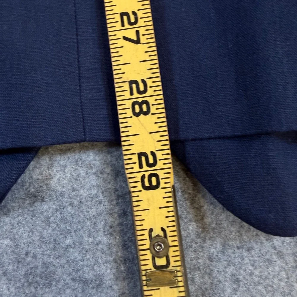 Tommy Hilfiger Mens Campo-TH Navy Linen Blazer Jacket 46 Short CAMP1AHL0000